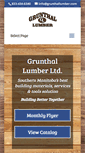 Mobile Screenshot of grunthallumber.com